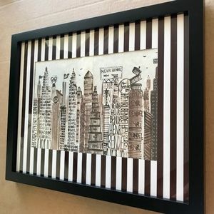 Henri Bendel Izak NY Cityscape Journal Framed Art